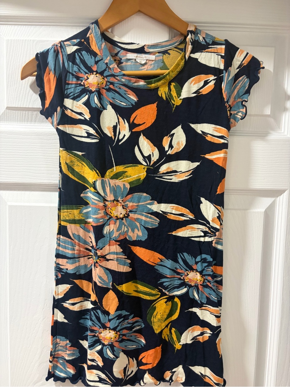 O'Neill Pastel Floral Dress in Blue and Peach